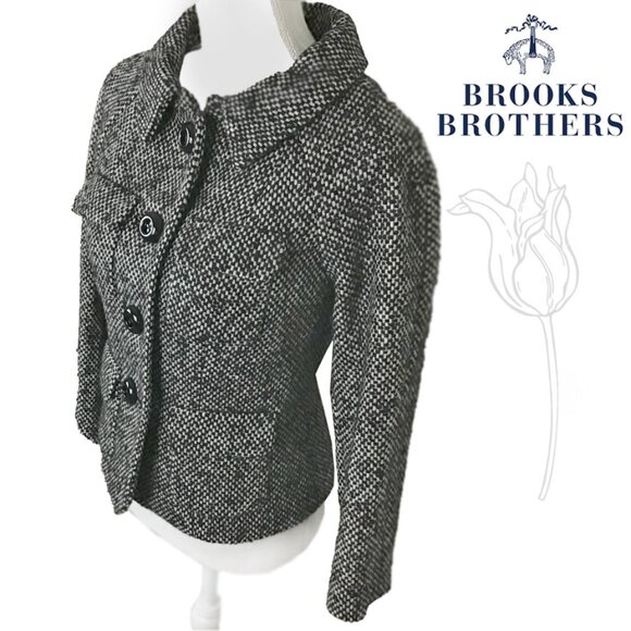 Brooks Brothers Black Tweed Jacket - Picture 2 of 12